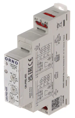Temporizator pentru iluminatul scărilor ORNO OR-PRE-455, 1 ieșire NO, 230 V AC