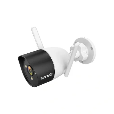 TENDA RT6-WCA 2K Outdoor Wi-Fi Camera, Slor card microSD(256gb max), Interfata: 1 x RJ45, 10M/100Mbps, 2x antene externe, Dimensiuni:  72mm * 175mm, Rezolutie: 2304 x 1296, H.265, Standarde wireless:  IEEE 802.11b/g/n @2.4GHz, 300Mbps, IR 30m.