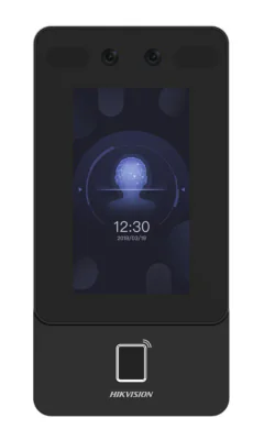 TERMINAL ACCESS FACE RECOGNITION Max.1500 faces capacity, Max.3000 fingerprints capacity, and Max.3000 cards Face Recognition Terminal, 4.3-inch LCD touch screen, 2 Mega pixel wide- angle lens, built-in M1card reading module Two-way audio with client