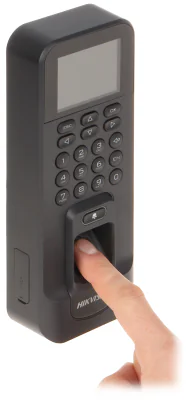 Terminal de control acces cu amprentă și card Mifare HIKVISION DS-K1T804AMF, ecran 2,4 inch, White
