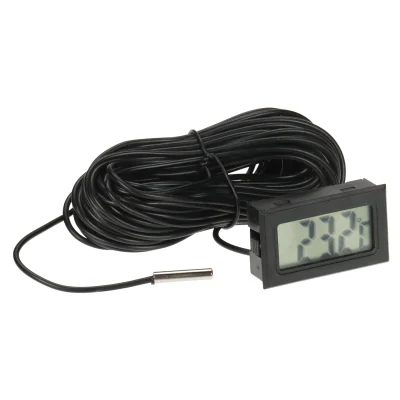 Termometru cu afișaj AKSOTRONIK PT-LCD/10M, pentru măsurarea temperaturii exterioare