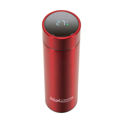 TERMOS INOX 450 ML, CU INDICATOR LED PENTRU TEMPERATURA, ROSU, ART OF DINNING BY HEINNER