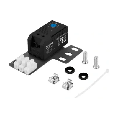 Termostat Lanberg buclă închisă 10A pentru dulapuri rack, ureche 19", bornier, negru