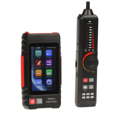 Tester de cabluri DELTA TESTER CS-NT64A, STP/UTP RJ45 (8P8C), RJ11, cablu coaxial, ecran tactil 10,2 cm