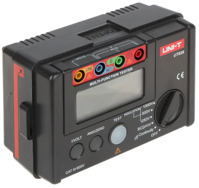 Tester de rezistență de izolație + tester RCD UNI-T UT-526, 0,05-500 MΩ