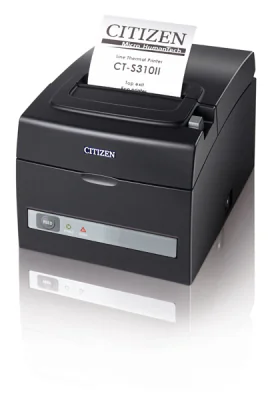 Thermal printer; Ethernet + USB interfaces, integrated PSU, Black