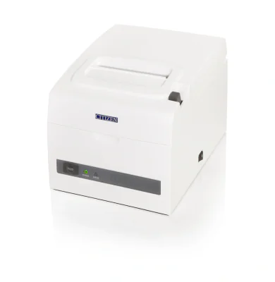Thermal printer; Serial + USB interfaces, integrated PSU, Pure White