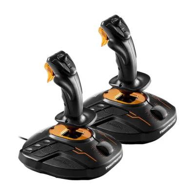 Thrustmaster T.16000M FCS SPACE SIM DUO, Flightstick, PC, Analogue / Digital, Wired, USB, Black, Orange