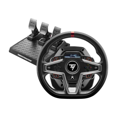 Thrustmaster T248, Steering wheel + Pedals, PC, PlayStation 4, PlayStation 5, Directional buttons, View button, Mode button, Menu button, Analogue / Digital, Wired, USB