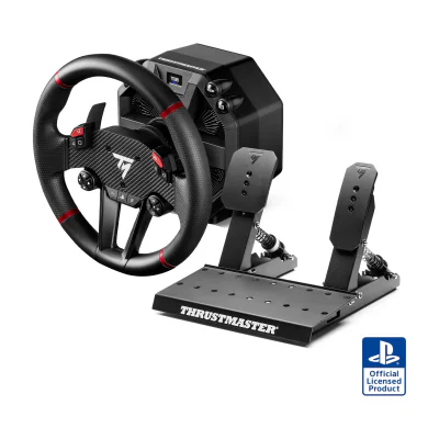 Thrustmaster T598-P, Steering wheel + Pedals, PC, PlayStation 4, PlayStation 5, Mode button, Menu button, D-pad, Analogue / Digital, Direct drive, Wired