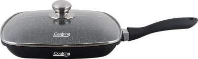 TIGAIE GRILL ALUMINIU + CAPAC 28 x 4.5 CM , DARK LINE, COOKING  BY HEINNER