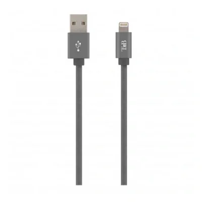 TNB USB/LIGHTNING BRAIDED CABLE 2M GREY "CBLIGHT5SG"