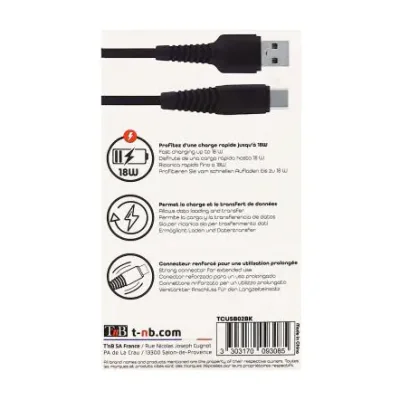 TNB USB to USB Type-C cable 2M "TCUSB02BK"