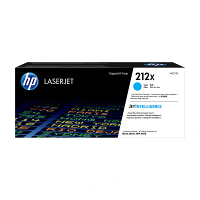 Toner HP 212X Cyan, capacitate mare, original, 10000 pagini, compatibil HP LaserJet Enterprise M554, M555, M578