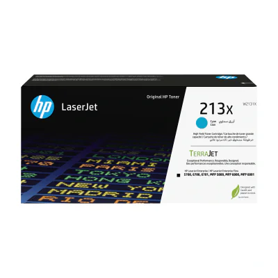 Toner HP 213X Cyan High Yield, Original LaserJet, 6000 pagini