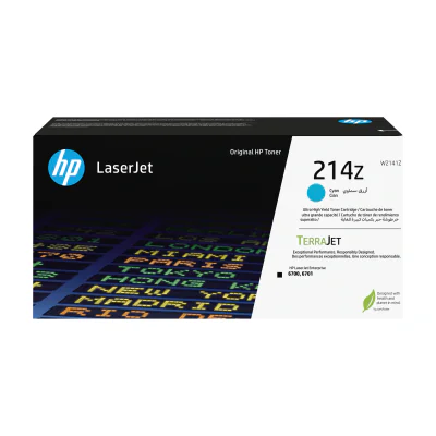 Toner HP 214Z Cyan, Original, LaserJet, randament Ultra High Yield 26000 pagini