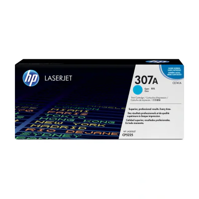 Toner HP 307A Cyan, original, capacitate standard, 7300 pagini, compatibil LaserJet CP5225, P5225