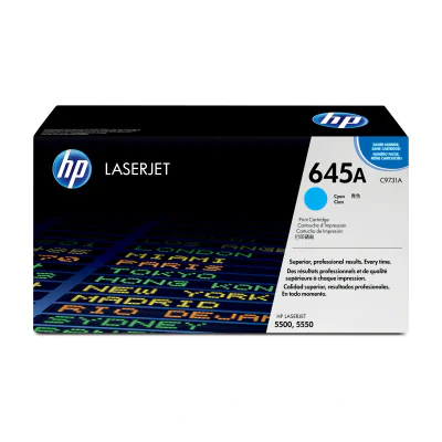 Toner HP 645A Cyan, capacitate standard, 12000 pagini, LaserJet