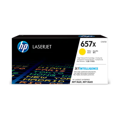 Toner HP 657X, galben, capacitate mare, 23000 pagini