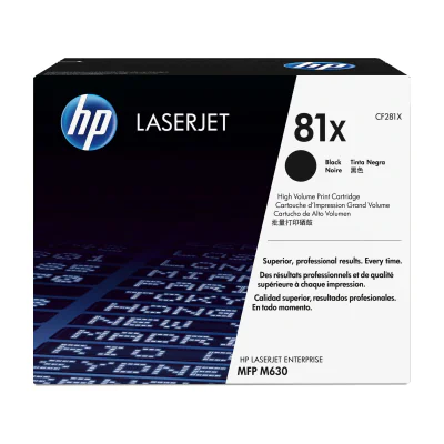 Toner HP 81X Negru, capacitate mare, original, 25000 pagini, compatibil LaserJet Enterprise M605, M606, M630, M632