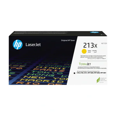 Toner imprimantă HP 213X, galben, capacitate mare (XL), original, 6000 pagini