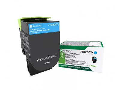 Toner Lexmark 71B20C0, cyan ,return program ,2.3k,CX317DN/417DE, CS317DN/417DN/