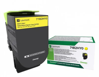 Toner Lexmark 71B2HY0, yellow ,return program ,3.5k,CX417DE, CX517DE, CS417DN, CS517DE