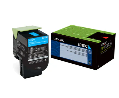 Toner Lexmark 80C2SC0, cyan, 2 k, CX310dn , CX310n , CX410de ,CX410de with 3 year Onsite Service , CX410dte , CX410e , CX510de ,CX510de Statoil , CX510dhe , CX510dthe