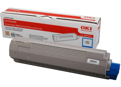 Toner Original OKI Cyan, 44059107, pentru C810|C830, 8K,"44059107"