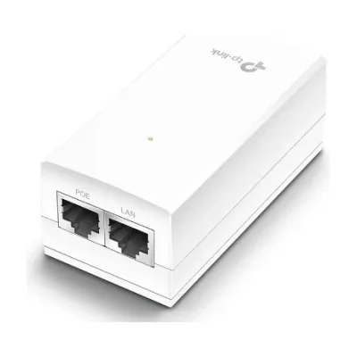 TP-Link 24V Passive PoE Adapter, Gigabit Ethernet, 10,100,1000 Mbit/s, 10/100/1000, Cat3, Cat4, Cat5, Cat5e, Cat6, White, 100 m
