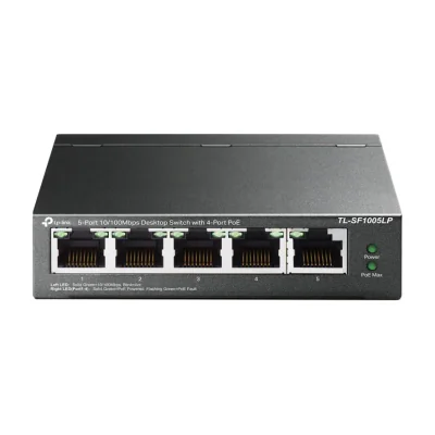TP-Link 5-Port 10/100Mbps Desktop Switch with 4-Port PoE, Unmanaged, Fast Ethernet (10/100), Full duplex, Power over Ethernet (PoE)