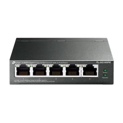 TP-Link 5-Port Gigabit Easy Smart PoE Switch with 4-Port PoE+, Managed, L2, Gigabit Ethernet (10/100/1000), Power over Ethernet (PoE)