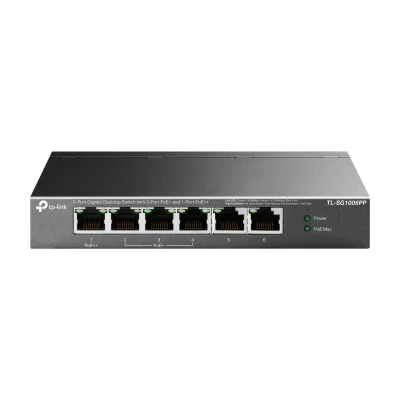 TP-Link 6-Port Gigabit Desktop Switch with 3-Port PoE+ and 1-Port PoE++, Unmanaged, Gigabit Ethernet (10/100/1000), Power over Ethernet (PoE), Rack mounting