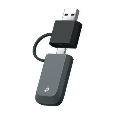 TP-Link ARCHER TBE230U, Wired, USB Type-A/USB Type-C, Ethernet, Wi-Fi 7 (802.11be), 2882 Mbit/s, Black, Grey