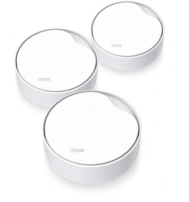 TP-Link AX3000 whole home mesh Wi-Fi 6 System, Deco X50-POE(3-pack); Dual- Band, Standarde Wireless: IEEE 802.11ax/ac/n/a 5 GHz, IEEE 802.11ax/n/b/g 2.4 GHz ,viteza wireless: 5 GHz: 2402 Mbps, 2.4 GHz: 574 Mbps, 2 x antene interne, 2×2 MU-MIMO, Mod R