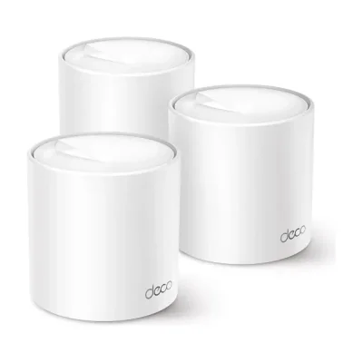 TP-Link AX3000 Whole Home Mesh WiFi 6 System, 3-Pack, White, Internal, CE: <20 dBm (2.4 GHz) <23 dBm (5 GHz) FCC: <30 dBm (2.4 GHz) <30 dBm (5 GHz), Dual-band (2.4 GHz / 5 GHz), Wi-Fi 6 (802.11ax), 802.11a, 802.11b, 802.11g, Wi-Fi 4 (802.11n), Wi-Fi 5 (802.11ac), Wi-Fi 6 (802.11ax)