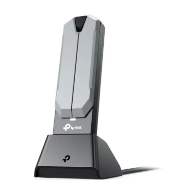 TP-Link BE6500, Wireless, USB, WLAN, Wi-Fi 7 (802.11be), 2882 Mbit/s, Grey