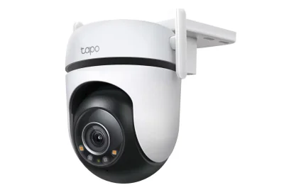 TP-Link Cameră de supraveghere pentru exterior cu funcție Pan/Tilt | Tapo C520WS, Senzor Imagine: 1/3‘’ CMOS, Rezoluție: 2K QHD 4MP (2560 × 1440 px), Lentile: F/NO: 1.61±10%; Distanță de focalizare: 3.18mm±5%, 360° pe orizontală și 130° pe verticală,