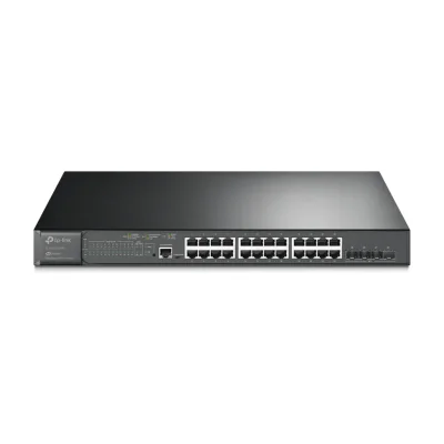 TP-Link JetStream 24-Port Gigabit and 4-Port 10GE SFP+ L2+ Managed Switch with 24-Port PoE+, Managed, L2+, Gigabit Ethernet (10/100/1000), Power over Ethernet (PoE), Rack mounting, 1U