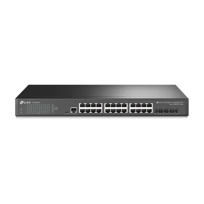 TP-Link JetStream 24-Port Gigabit L2+ Managed Switch with 4 10GE SFP+ Slots, Managed, L2+/L3, Gigabit Ethernet (10/100/1000), Rack mounting, 1U