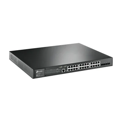 TP-Link JetStream 28-Port Gigabit L2 Managed Switch with 24-Port PoE+, Managed, L2+, Gigabit Ethernet (10/100/1000), Power over Ethernet (PoE), Rack mounting, 1U
