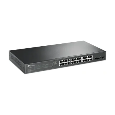 TP-Link JetStream 28-Port Gigabit Smart PoE Switch with 24-Port PoE+, Managed, L2/L2+, Gigabit Ethernet (10/100/1000), Power over Ethernet (PoE), Rack mounting, 1U