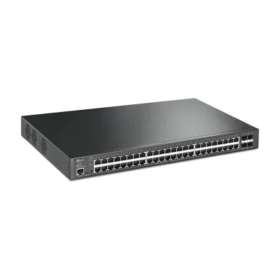TP-Link JetStream 48-Port Gigabit and 4-Port 10GE SFP+ L2+ Managed Switch with 48-Port PoE+, Managed, L2+, Gigabit Ethernet (10/100/1000), Power over Ethernet (PoE), Rack mounting, 1U