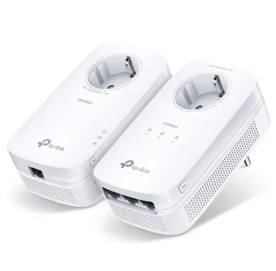 TP-Link Kit Gigabit Powerline Passthrough cu 3 Porturi AV1300, TL- PA8033P KIT, Standarde si Protocoale:  HomePlug AV1.1, HomePlug AV2.0,IEEE 1901,IEEE 802.3,IEEE 802.3x, IEEE 802.3u, IEEE 802.3ab, Interfata: 3 x 10/100/1000 RJ45, 1 x priza alimentar
