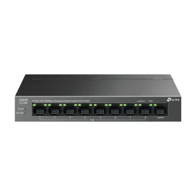 TP-Link LiteWave LS109P, Unmanaged, Fast Ethernet (10/100), Power over Ethernet (PoE), Wall mountable
