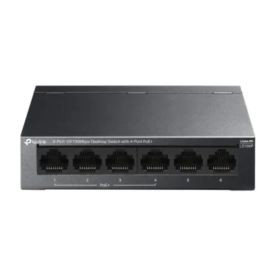 TP-Link LS106P, Unmanaged, L2, Fast Ethernet (10/100), Power over Ethernet (PoE), Desktop