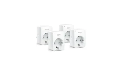 TP-Link MINI SMART WI-FI SOCKET TAPO P100 (4-PACK), Protocol: IEEE 802.11b/g/n, Bluetooth 4.2 (for onboarding only), 2.4 GHz, Android 4.4 or higher, iOS 9.0 or higher, AC 220-240 V~50/60 Hz 10 A, Maximum Load, 2300 W, 10 A.