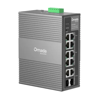 TP-Link Omada 10-Port Gigabit Industrial Easy Managed Switch with 6-Port PoE+ and 2-Port PoE++, Managed, Gigabit Ethernet (10/100/1000), Power over Ethernet (PoE), Rack mounting, DIN rail
