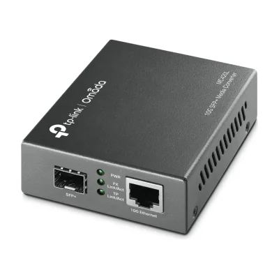 TP-Link Omada 10G Multi-Gigabit SFP Media Converter, 10000 Mbit/s, IEEE 802.3ab, IEEE 802.3ae, IEEE 802.3an, IEEE 802.3aq, IEEE 802.3x, IEEE 802.3z, 2.5GBASE-T, 10GBASE-T, 1000BASE-T, 10000 Mbit/s, Full, Half, 100 m