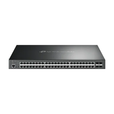 TP-Link Omada 52-Port Gigabit L2+ Managed Switch with 48-Port PoE+, Managed, L2/L3, Gigabit Ethernet (10/100/1000), Power over Ethernet (PoE), Rack mounting, 1U